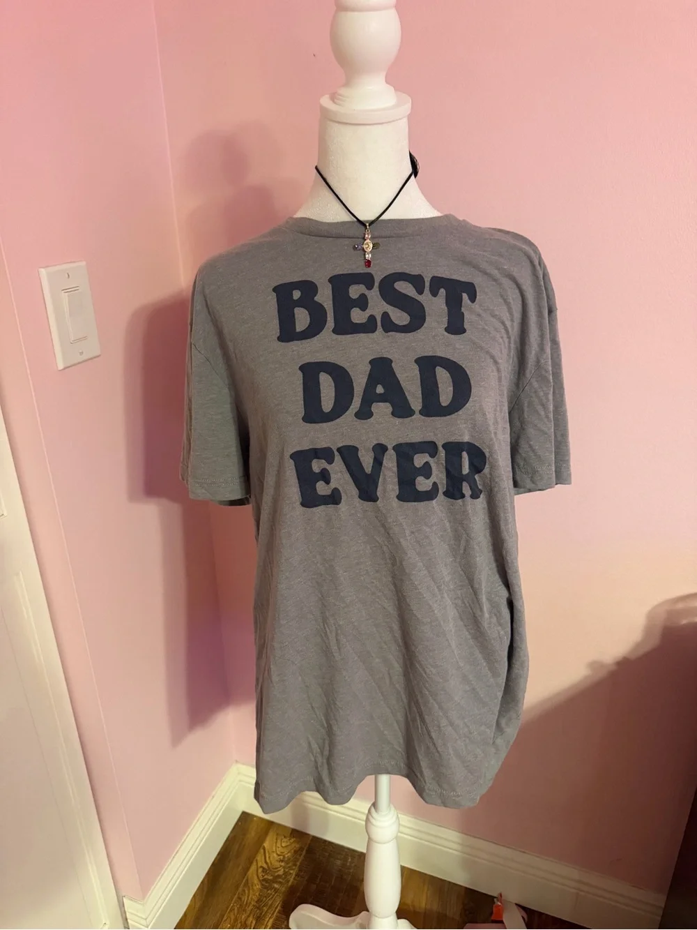 Target Gray Short-Sleeve Tee with Navy 'BEST DAD EVER' Graphic